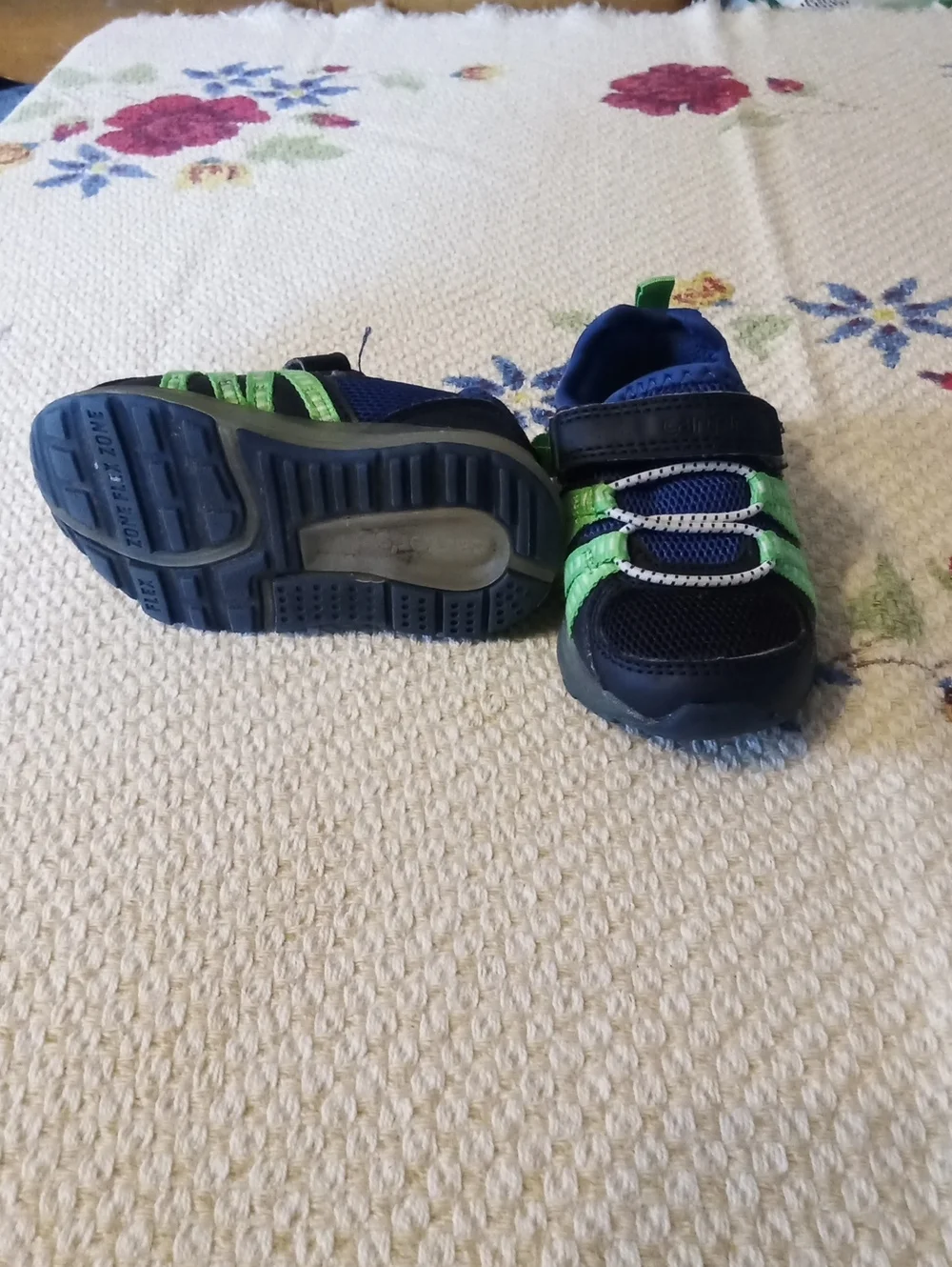 Carter's Navy and Green Kids Sneakers
